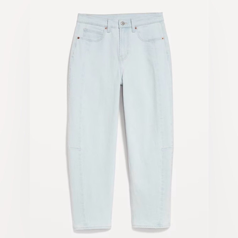 NWT Old Navy Barrel Jeans high rise ankle length sz 2 - Picture 3 of 10